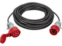 VLC Predlžovací kábel čierny CEE max. 3500W 400V/16A H05VV-F5G1,5mm2 IP44 20 m