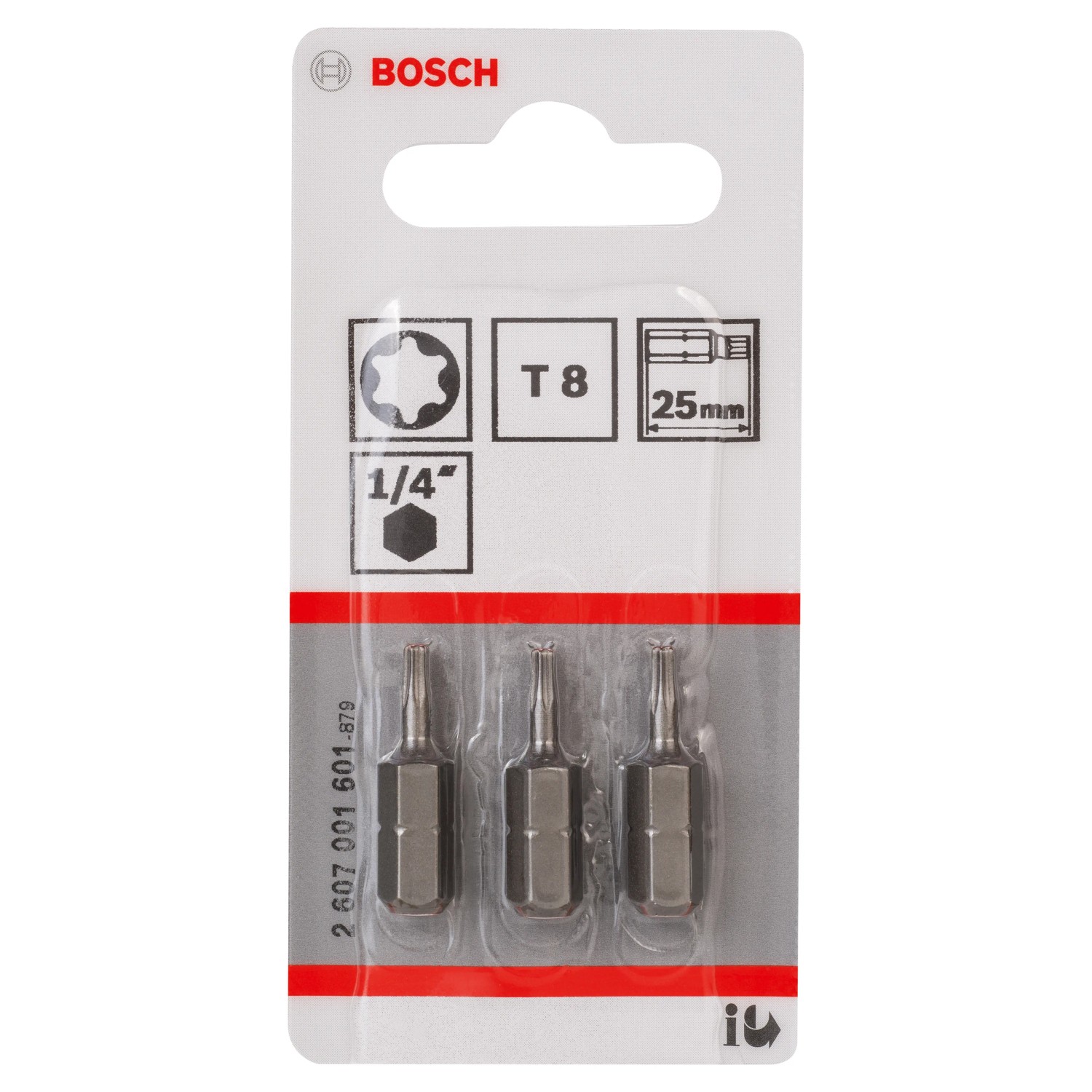 E-shop Bosch Bity skrutkovacie Extra Hard T8, 25 mm, 3 ks