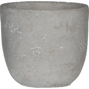 Svetlosivý kvetináč Mica Jimmy, Ø 13 cm, z robustného cementu pre vnútorné použitie.