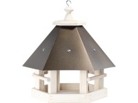 Vtáčie krmítko, borovicové drevo/kov, prírodná/medená, 33 x 29 x 35 cm