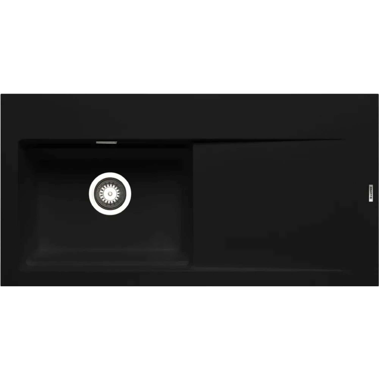 E-shop Pyramis Granitový drez s odkvapkávačom Tekton 1B 1D LH, carbon, 100 x 51 cm