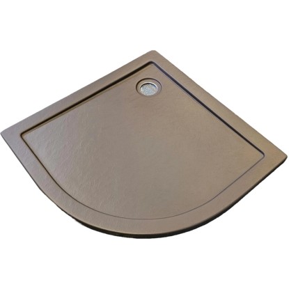 SANOTECHNIK Okrúhla sprchová vanička s kamenným efektom sivá 80 x 80 x 4 cm