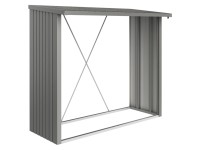 Biohort Stojan na drevo WoodStock 230 kremeňovo sivý, 229 x 102 x 199 cm