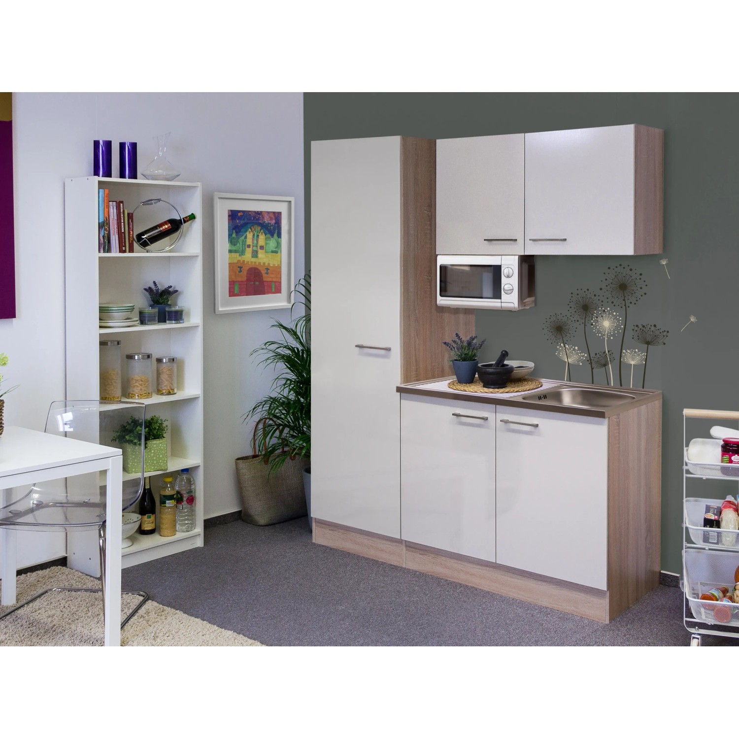 E-shop Flex-Well Kuchyňa Orlando 150 cm/typ 2 - mikrovlnka