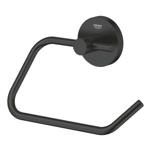 Grohe QuickFix držiak toaletného papiera Start, matná čierna, na montáž na stenu v kúpeľni.