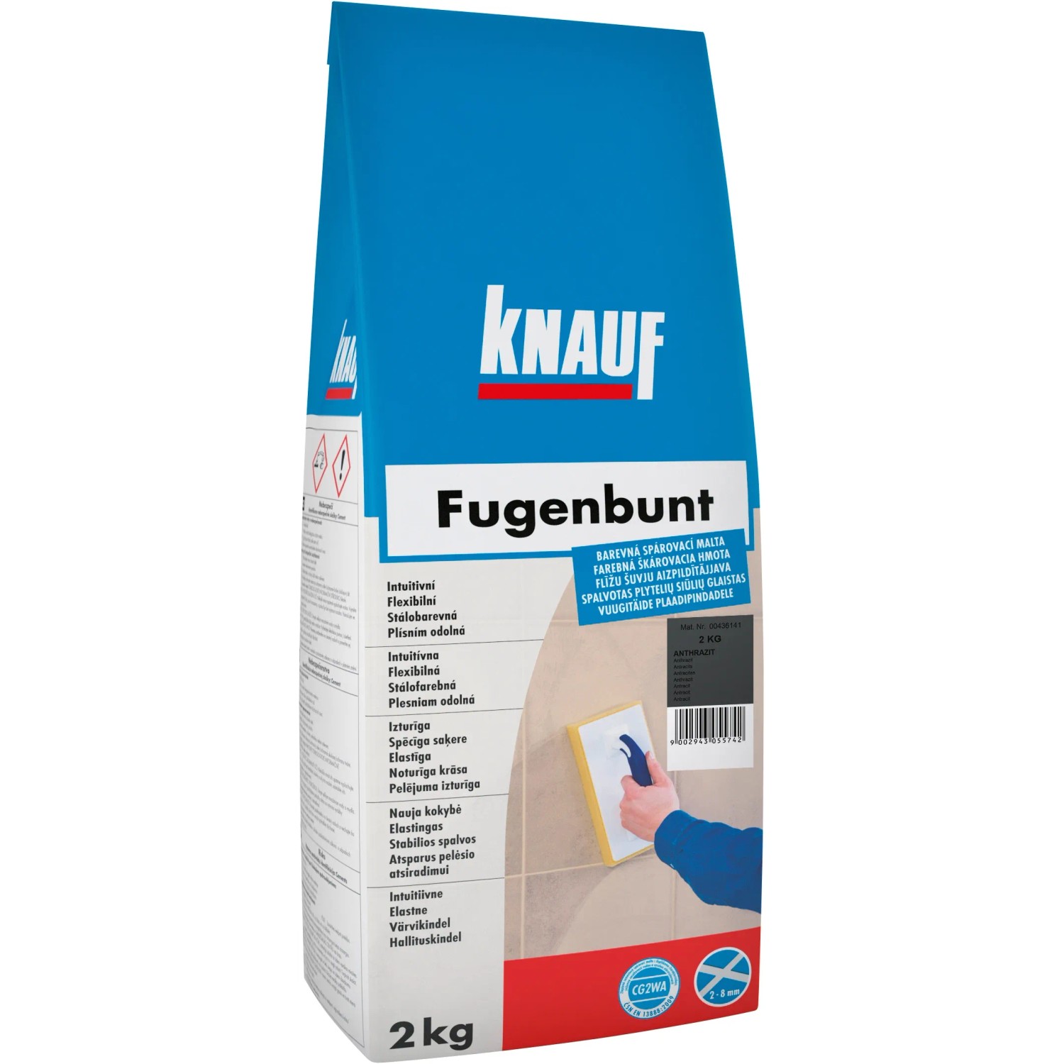 E-shop Knauf Škárovacia hmota Fugenbunt, Anthrazit, 2 kg