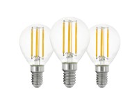 EGLO LED žiarovka E14 P45 7W 806lm 2700K pr. 45 x 78 mm, číra, 3 ks