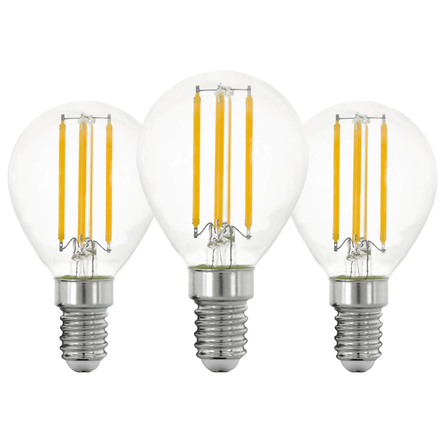 E-shop EGLO LED žiarovka E14 P45 7W 806lm 2700K pr. 45 x 78 mm, číra, 3 ks