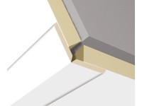 Skladacia lišta biela 22 mm x 22 mm dĺžka 2 600 mm