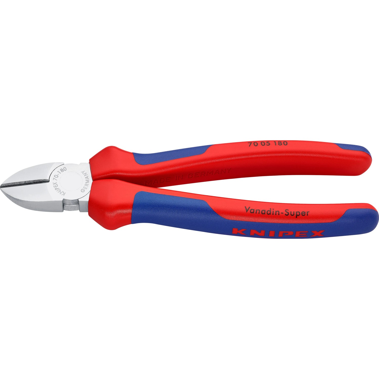 E-shop Knipex Bočné štiepacie kliešte, chrómované, viaczložkové návleky, 180 mm