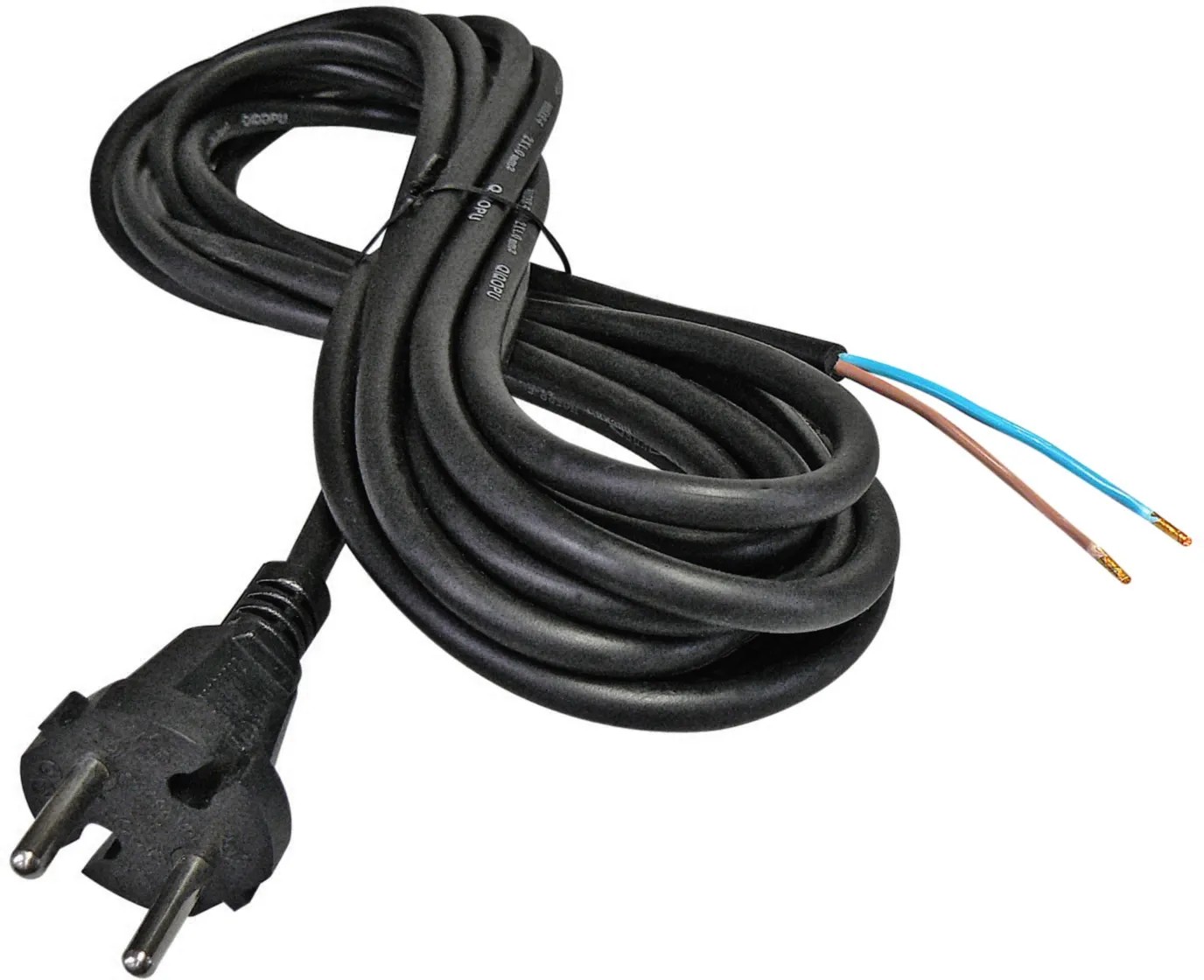 Lot De 10 EMOS Flexo-câble-gu MMI 2x1,5 Mm – 3 Mètres – Noir – Suspension GU Caoutchouc H05RR-F
