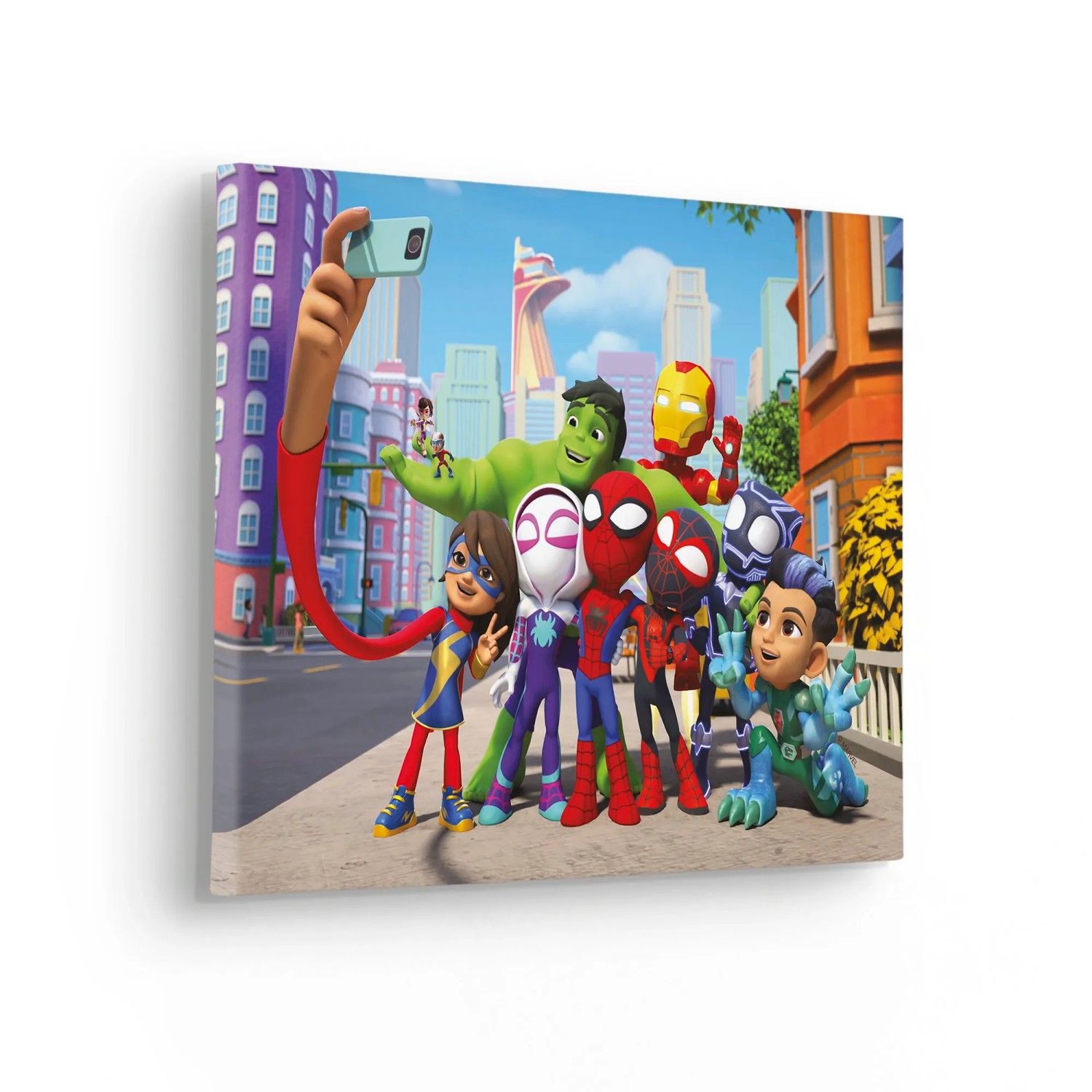 E-shop Komar Nástenný obraz na ráme Spiderman Selfie 30 x 40 cm