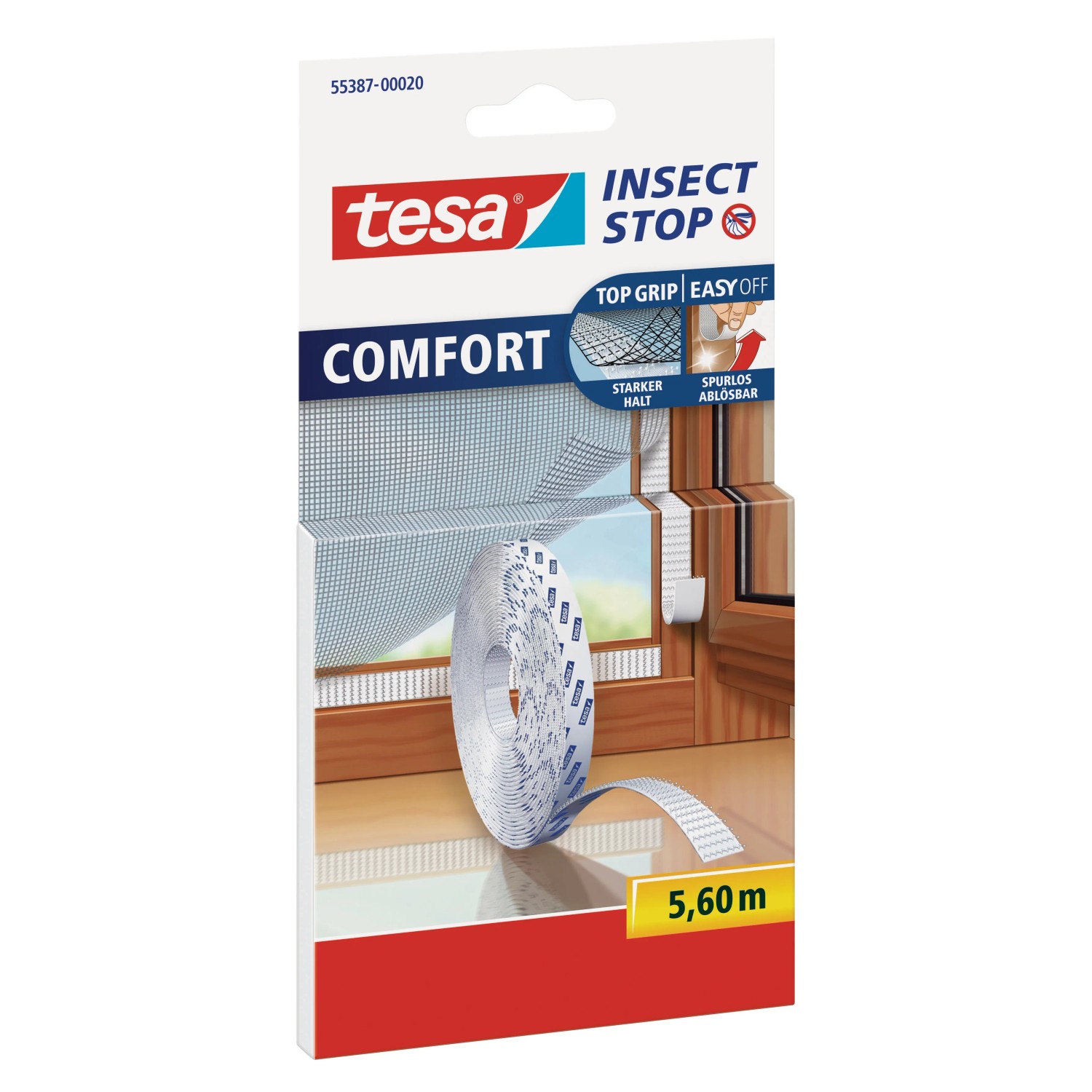 E-shop tesa Insect Stop Náhradná rolka suchého zipsu pre siete COMFORT 9 mm x 5,6 m