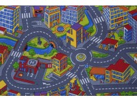 Limex Detský slučkový koberec Smart City, šírka 4 m - metráž