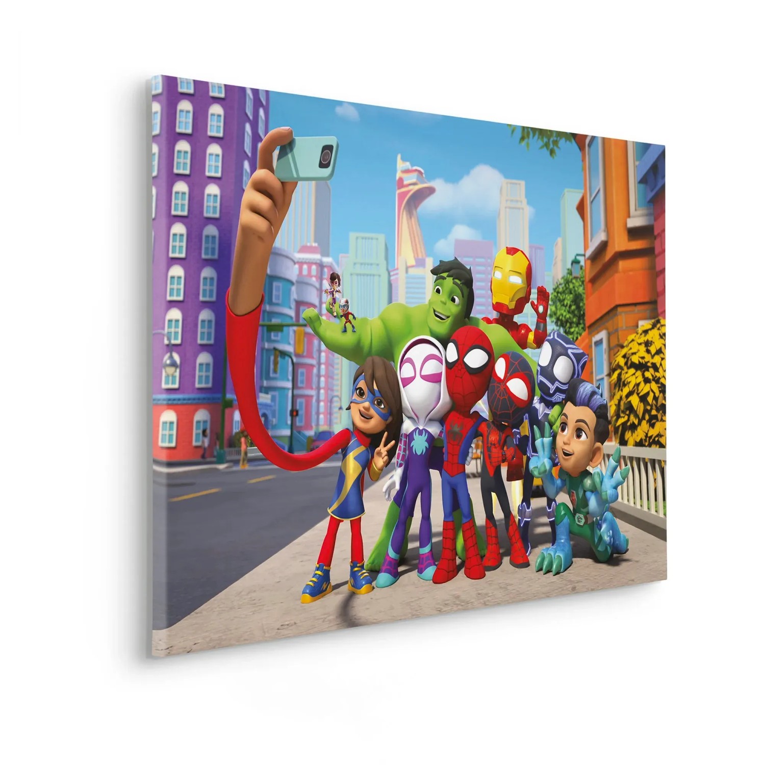 E-shop Komar Nástenný obraz na ráme Spiderman Selfie 60 x 90 cm