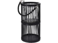 Koopman Bambusový lampáš vysoký čierny pr. 16 x 30 cm