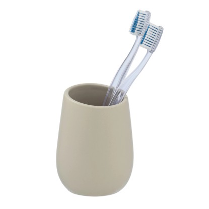 Wenko Pohár na zubné kefky Badi keramika 8 x 11 x 8 cm béžový