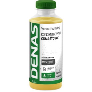 DENAS koncentrovaný čistič, rozpustný vo vode, na odmasťovanie.