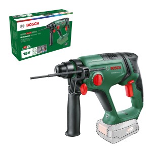 Akumulátorové vŕtacie kladivo Bosch UniversalHammer 18V s príslušenstvom a balením.