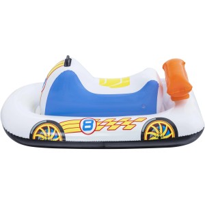 Bestway Nafukovací plavák do bazéna Závodné auto, nafukovacia hračka pre deti, farebný dizajn.