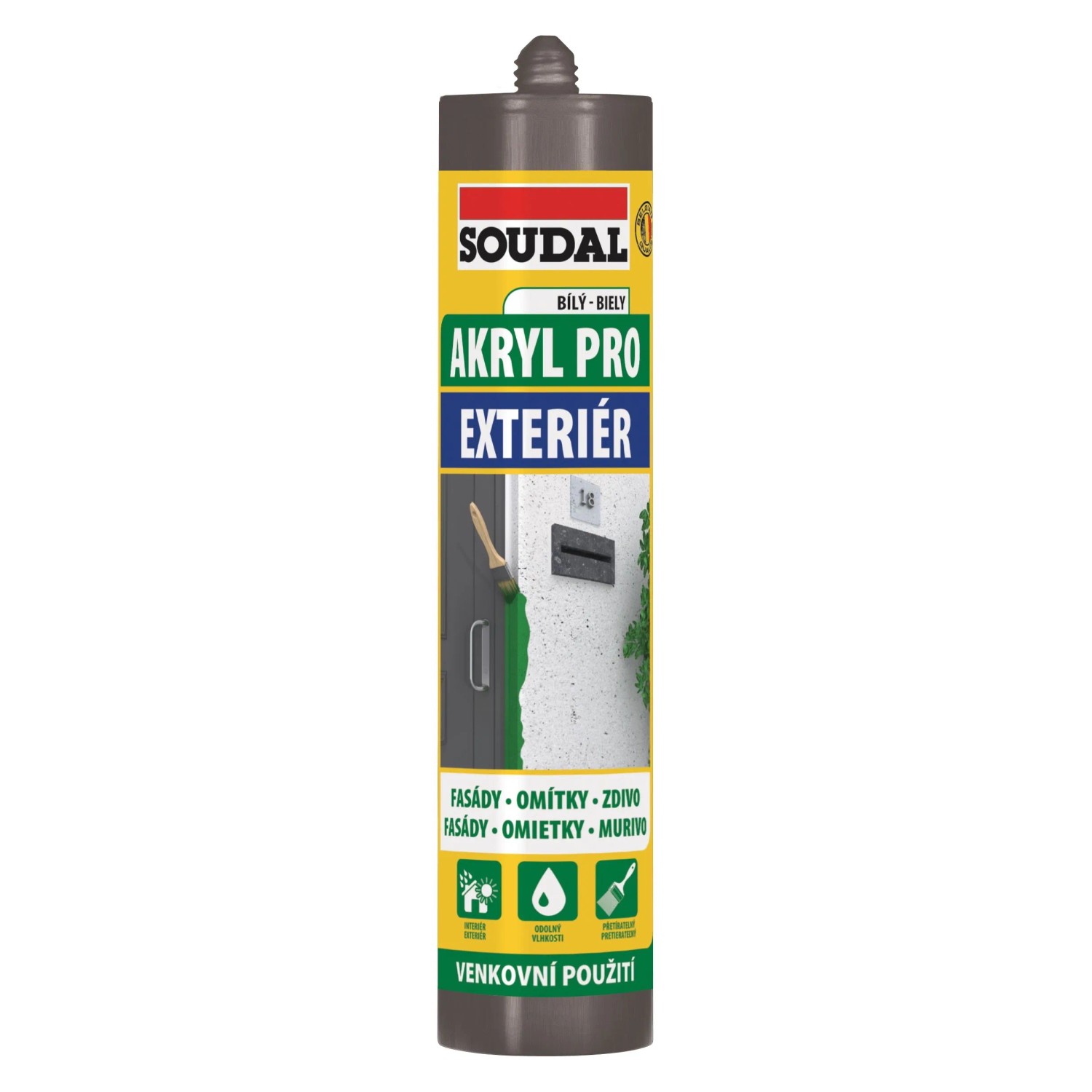 E-shop SOUDAL Akryl Pro Exteriér 300 ml, biely