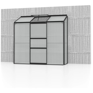 Skleník Vitavia Ida 1300, čierny rám, plocha 1,3 m². Ideálne pre bylinky, ovocie a zeleninu.