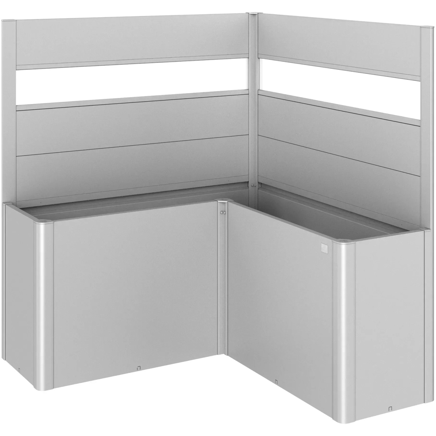E-shop Biohort Zástena pre záhony vyvýš. 1,5 x 1,5/Belvedere L150 so sklom strieborná