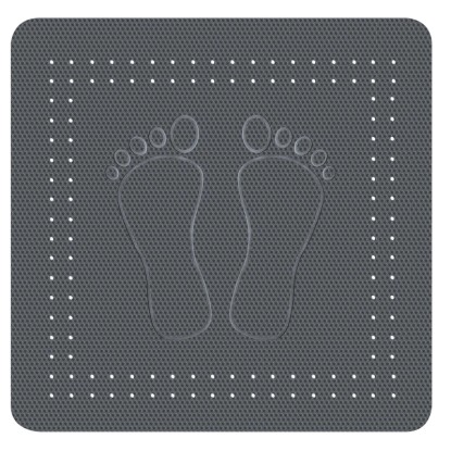 Kleine Wolke Protišmyková podložka do sprchy FOOT bridlicová 55 x 55 cm