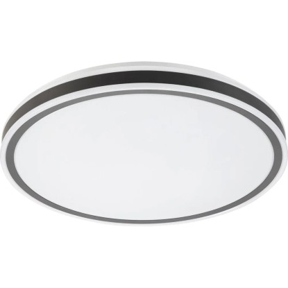 Stropné LED svietidlo Oriago, 3000 K, 18 W, 1100 lm, matná čierna, pr. 38 cm