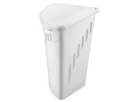 Heidrun Rohový kôš na špinavú bielizeň, plast, biela, 35 l Heidrun Rohový kôš na špinavú bielizeň, plast, biela, 35 l