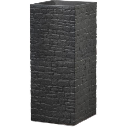 Scheurich Kvetináč Muretto High Stony Black 26 x 26 x 60 cm