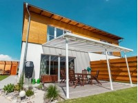 Gutta Hliníková pergola Terrassendach Original typ A biela 3,06 x 3,06 cm