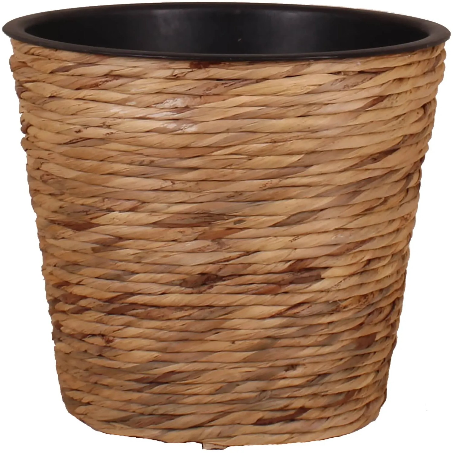 E-shop Obal na kvetináč plastový, ratanový vzhľad, 30 x 26 cm