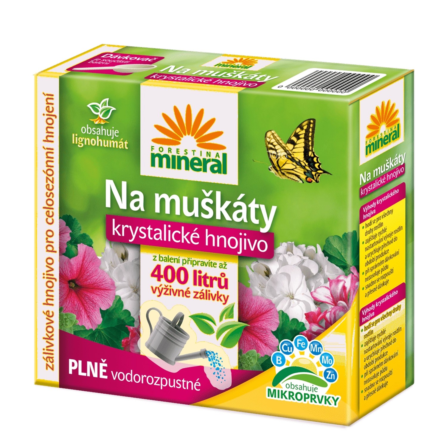 E-shop Forestina Hnojivo kryštalické s lignohumátom na muškáty 400 g