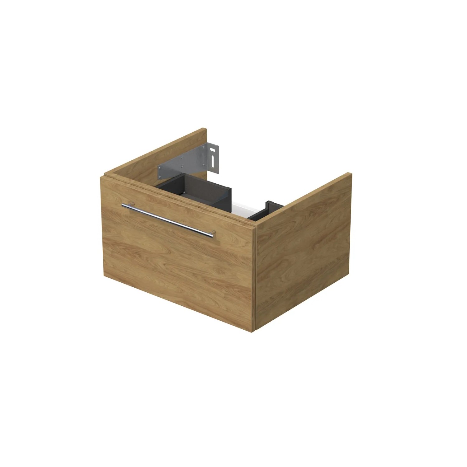 E-shop INTEDOOR Kúpeľ.skriňa pod dosku BEE, úchyt chróm, š. 60 cm, dub Hickory
