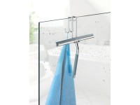 Wenko Kúpeľňová stierka Cave, nerezová oceľ/silikón, 21,5 x 26 cm