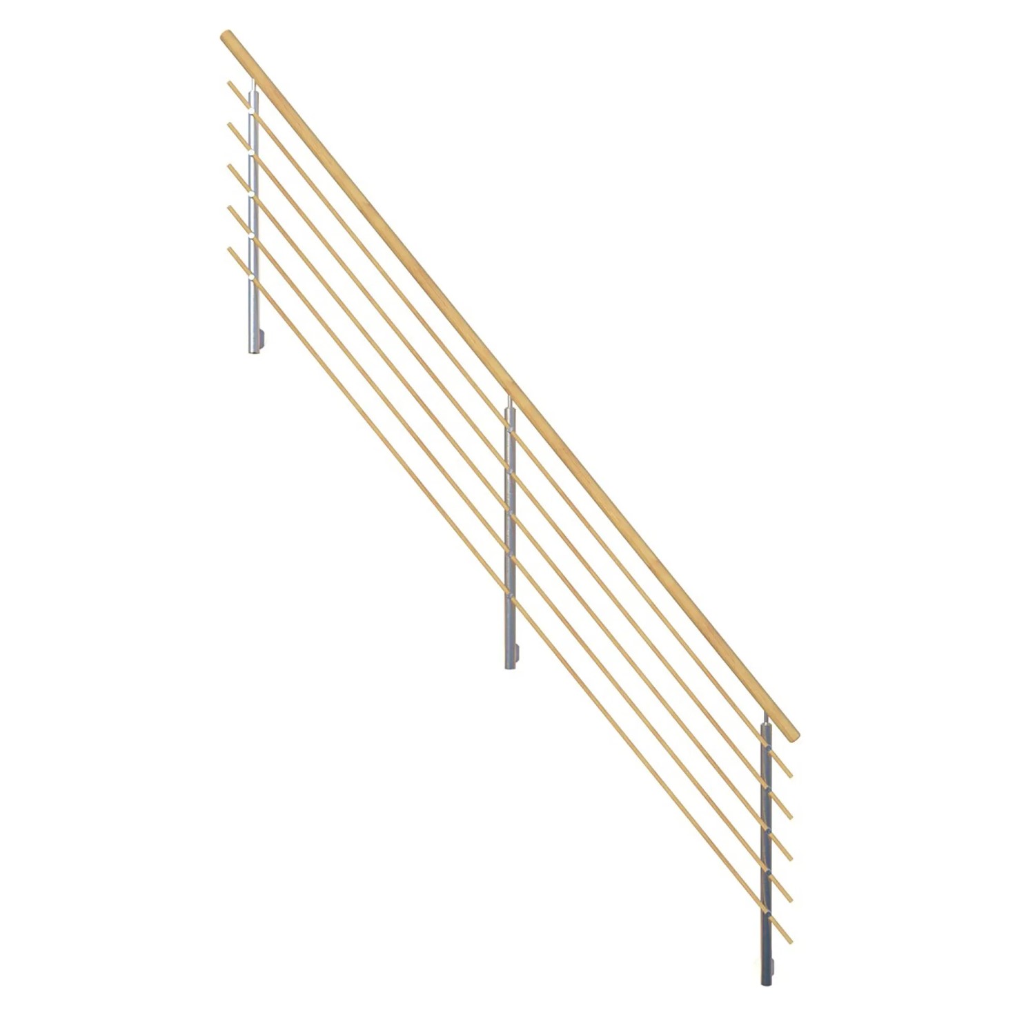 E-shop StarWood Dizajnové drevené zábradlie s oblým smrekovým madlom 362 cm
