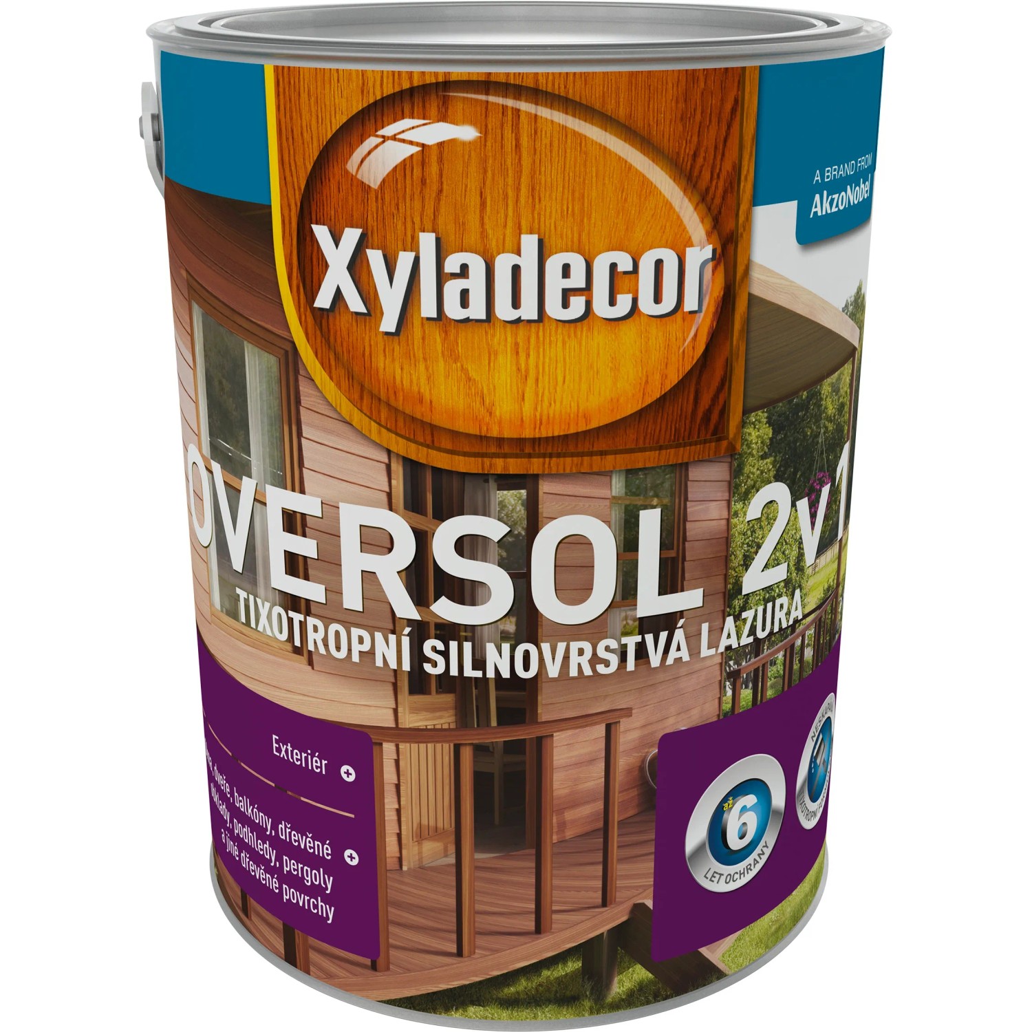E-shop Xyladecor Tixotropná hrubovrstvá lazúra Oversol 2v1 sipo 5 l