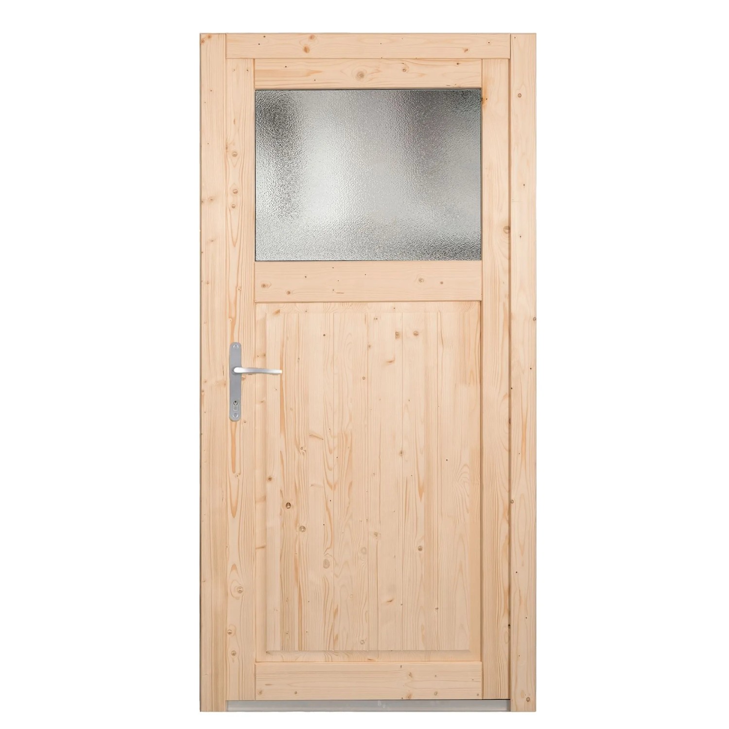 E-shop PANTO Drevené vedľajšie vchodové dvere NET-501 prírodný smrek, 98 x 198 cm, Ľ