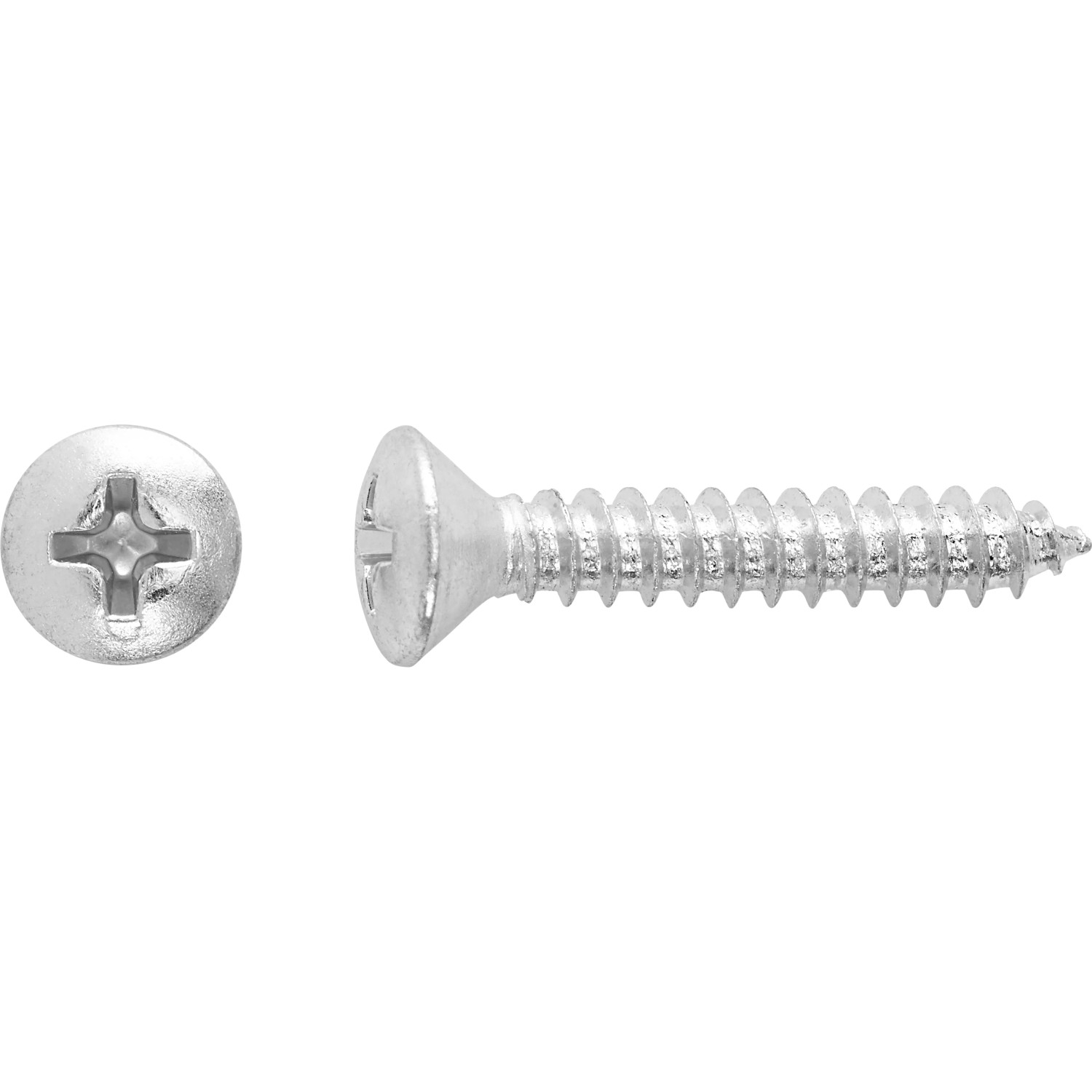E-shop Skrutky do plechu so šošovk. hlavou PH2 plný závit pozink. oceľ 4,8x19 mm,12ks