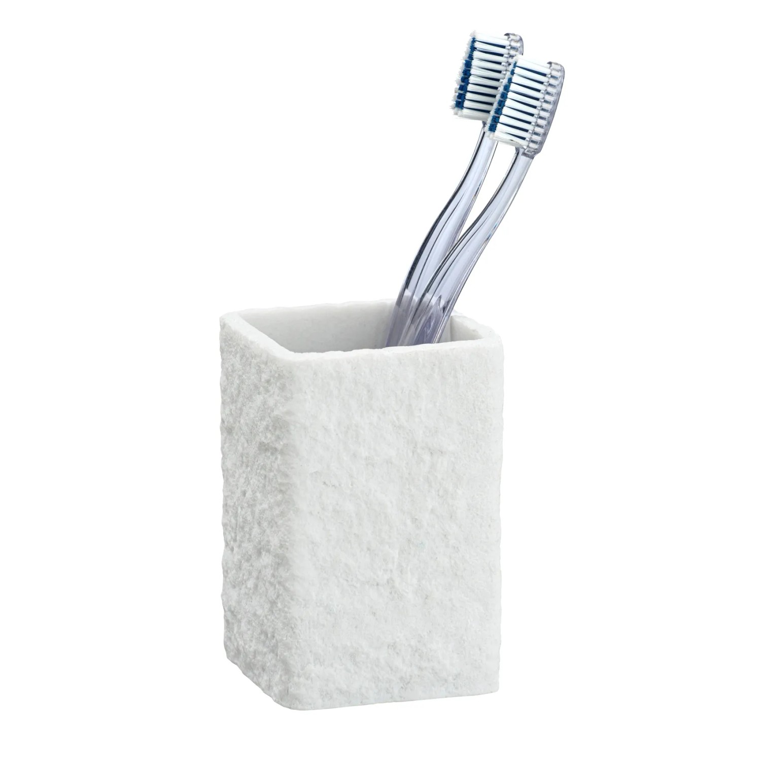 E-shop Wenko Pohár na zubné kefky Villata biely polyrezín 7,5 x 10 x 7,5 cm