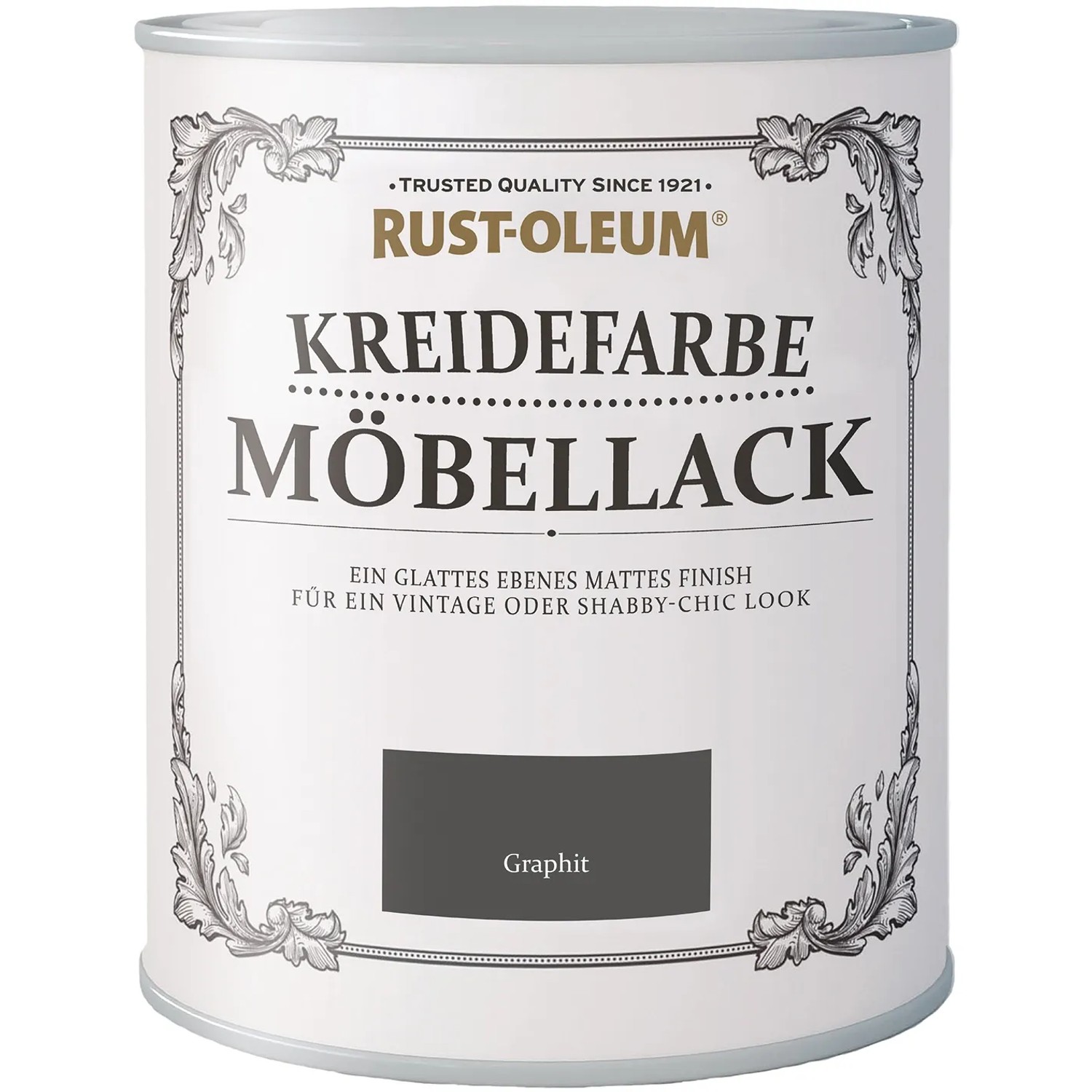 E-shop Rust-Oleum Kriedová farba na nábytok, grafitová matná, 750 ml