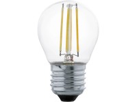 EGLO LED žiarovka s filamentmi, číra, E27, 4 W, 350 lm, 2700 K, pr. 4,5 cm