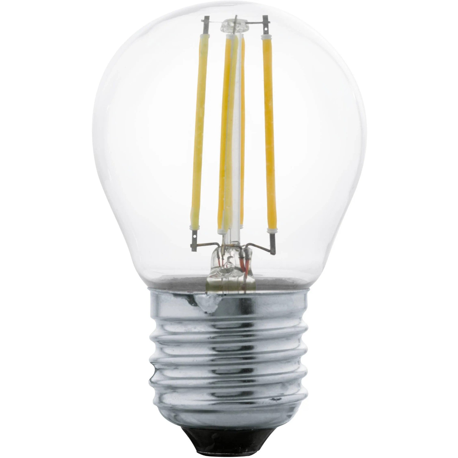 E-shop EGLO LED žiarovka s filamentmi, číra, E27, 4 W, 350 lm, 2700 K, pr. 4,5 cm