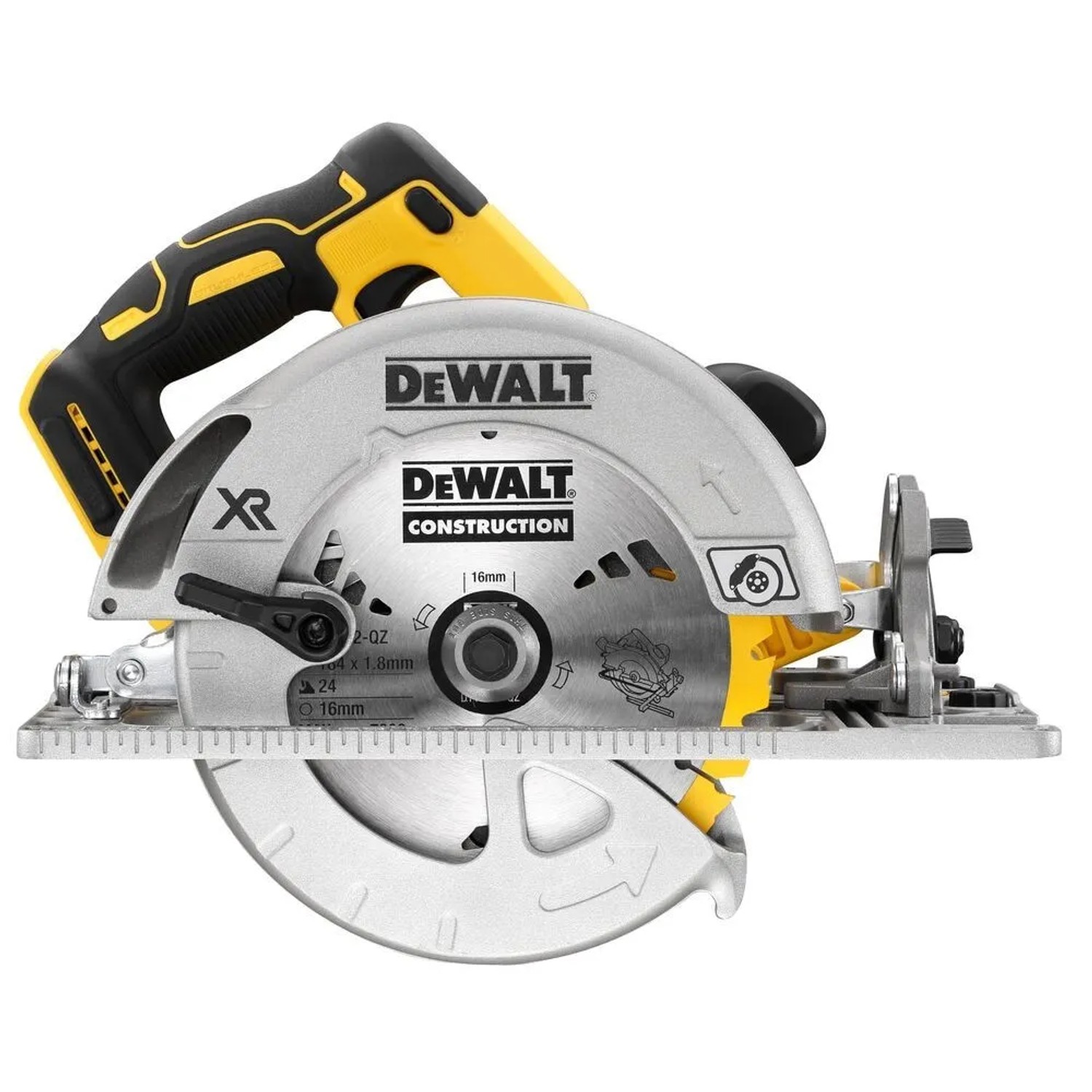 E-shop DeWALT 18V XR Aku bezuhlíková kotúčová píla DCS572NT-XJ pre 184 mm, Solo + kufor