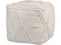 Puf na sedenie Desert Flower 42 cm x 48 cm x 48 cm biely