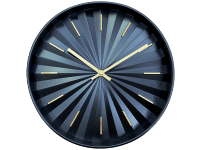 SPLENDID Nástenné hodiny LUNA, čierna, pr. 30 x 4,5 cm