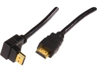Schwaiger Vysokorýchlostný HDMI kábel s Ethernetom, 90 °, 1,3 m