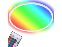 Briloner LED stropné svietidlo Slim biele 15W 1850lm 4000K + RGB pr. 29,3x2,8 cm