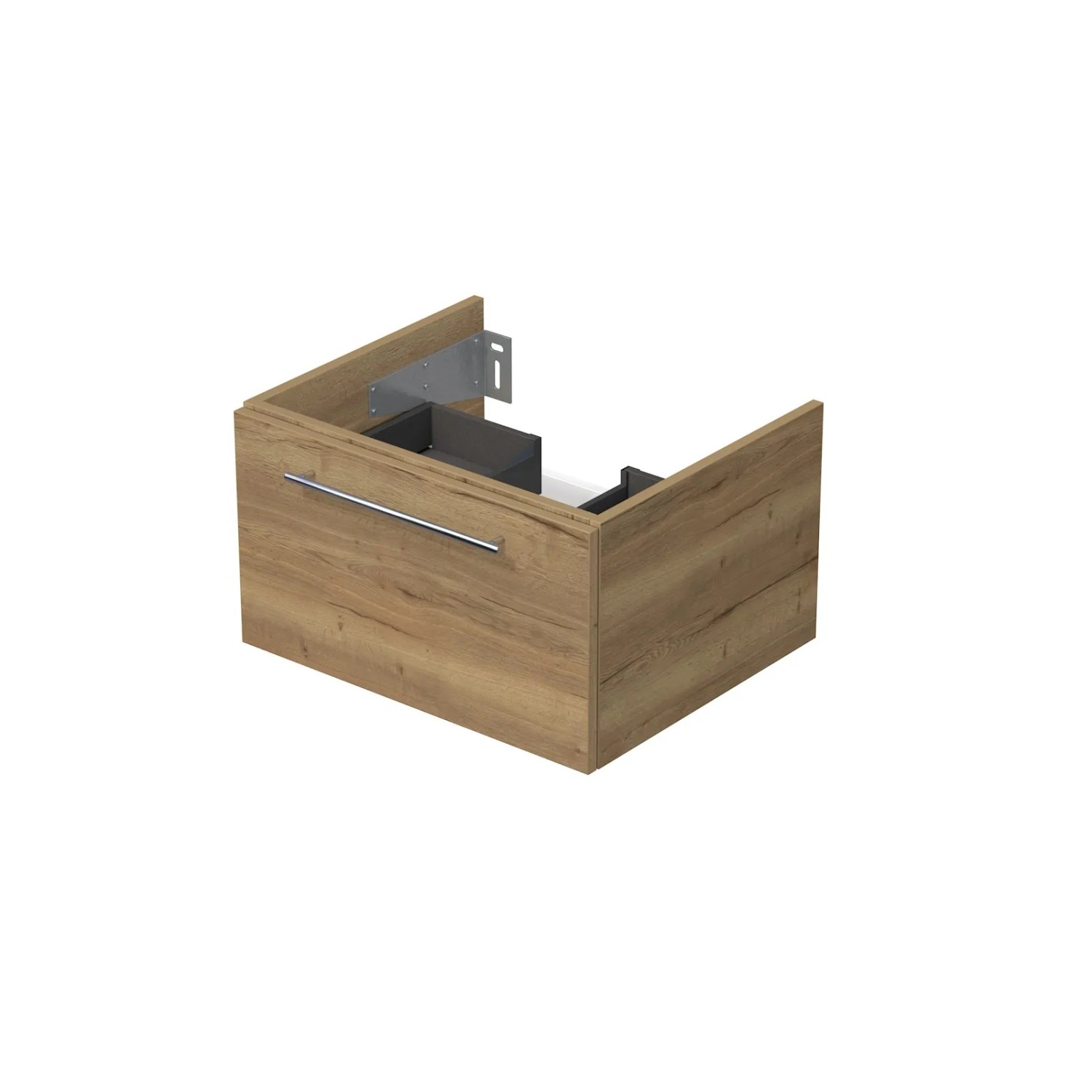 E-shop INTEDOOR Kúpeľ.skriňa pod dosku BEE, úchyt chróm, š. 60 cm, dub Halifax
